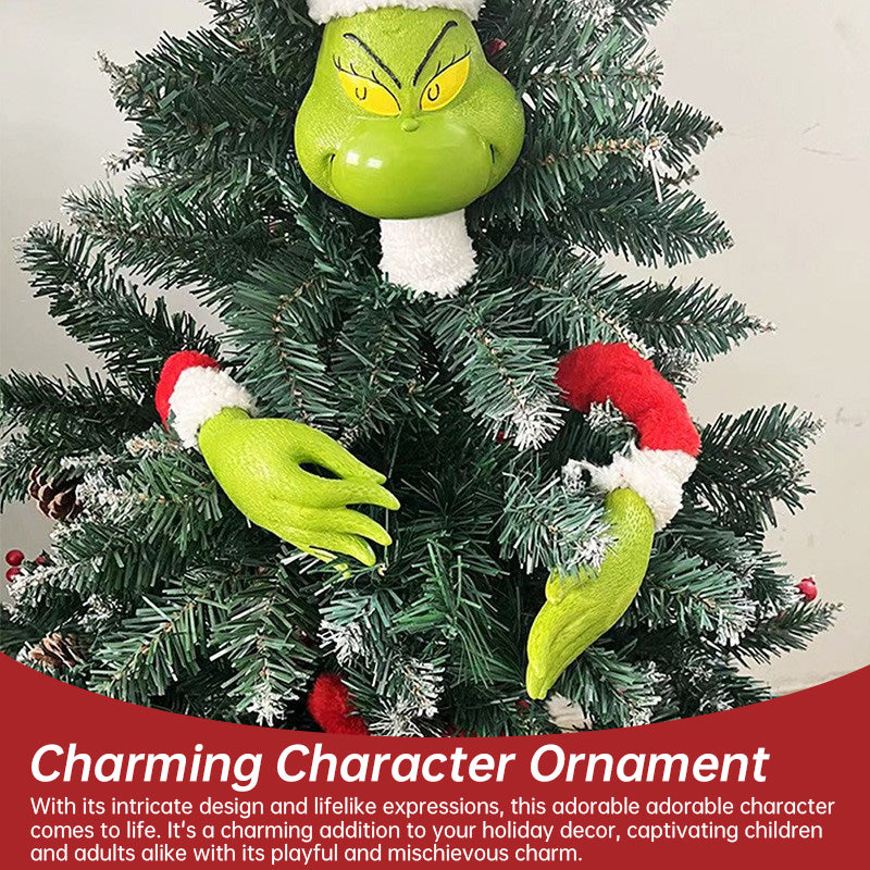 5Pcs Grinch Elf Body Ornaments - Xmas Tree Topper Decor