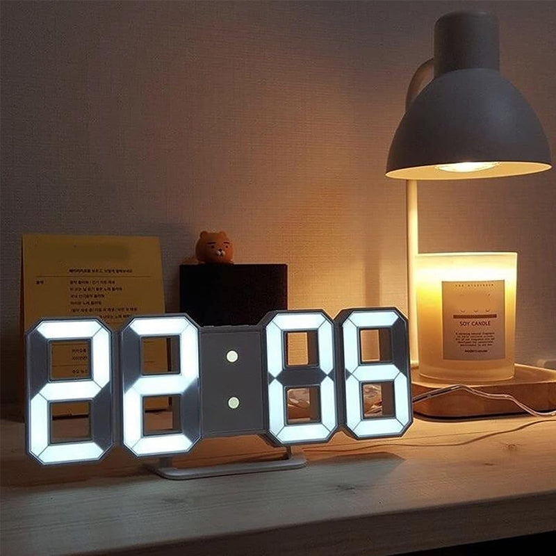 Copy of 3D LED Digital Alarm Clock with Colorful Display, 12/24 Hour Format for Office, Living Room, Bedroom, Kitchen