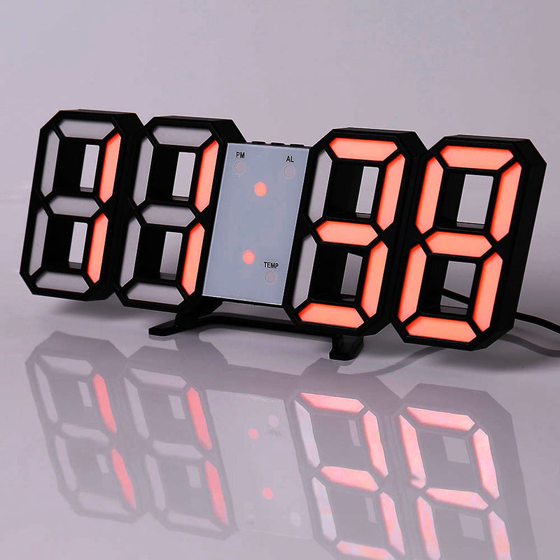 Copy of 3D LED Digital Alarm Clock with Colorful Display, 12/24 Hour Format for Office, Living Room, Bedroom, Kitchen