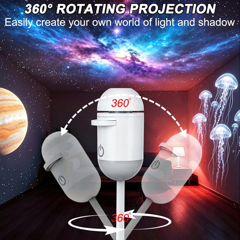 Copy of 5D Holographic Galaxy & Ocean Projector – Smart LED Night Light with 24 Films for Bedroom & Party Décor