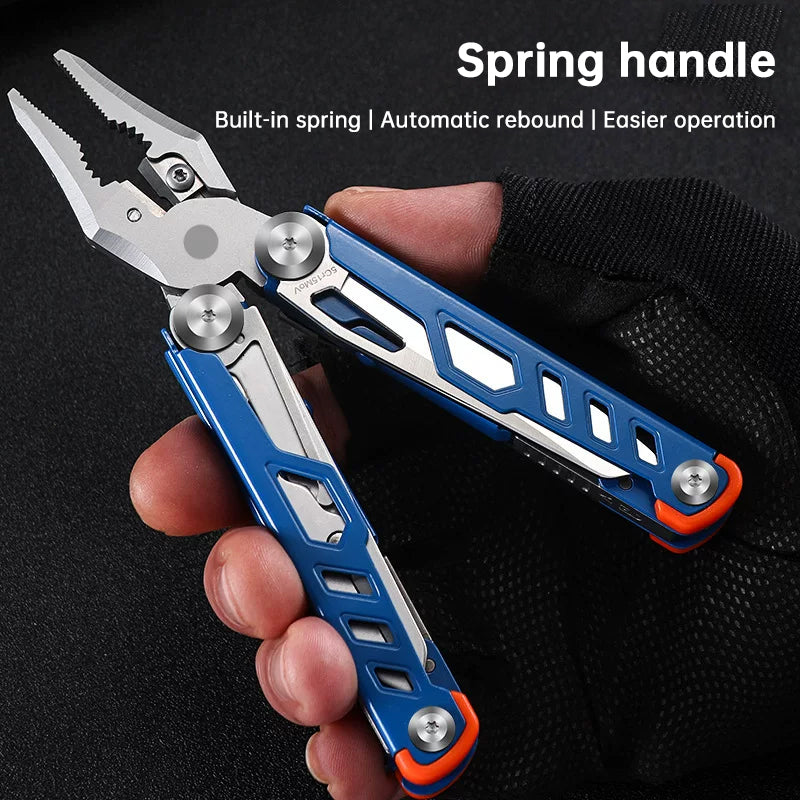 Copy of Compact Folding Multi-Tool with Pliers & Blade, Portable Camping & Vehicle Emergency Tool
