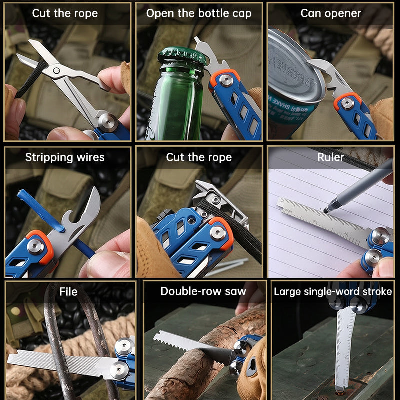 Copy of Compact Folding Multi-Tool with Pliers & Blade, Portable Camping & Vehicle Emergency Tool