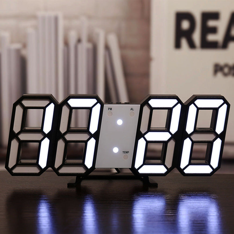 Copy of 3D LED Digital Alarm Clock with Colorful Display, 12/24 Hour Format for Office, Living Room, Bedroom, Kitchen