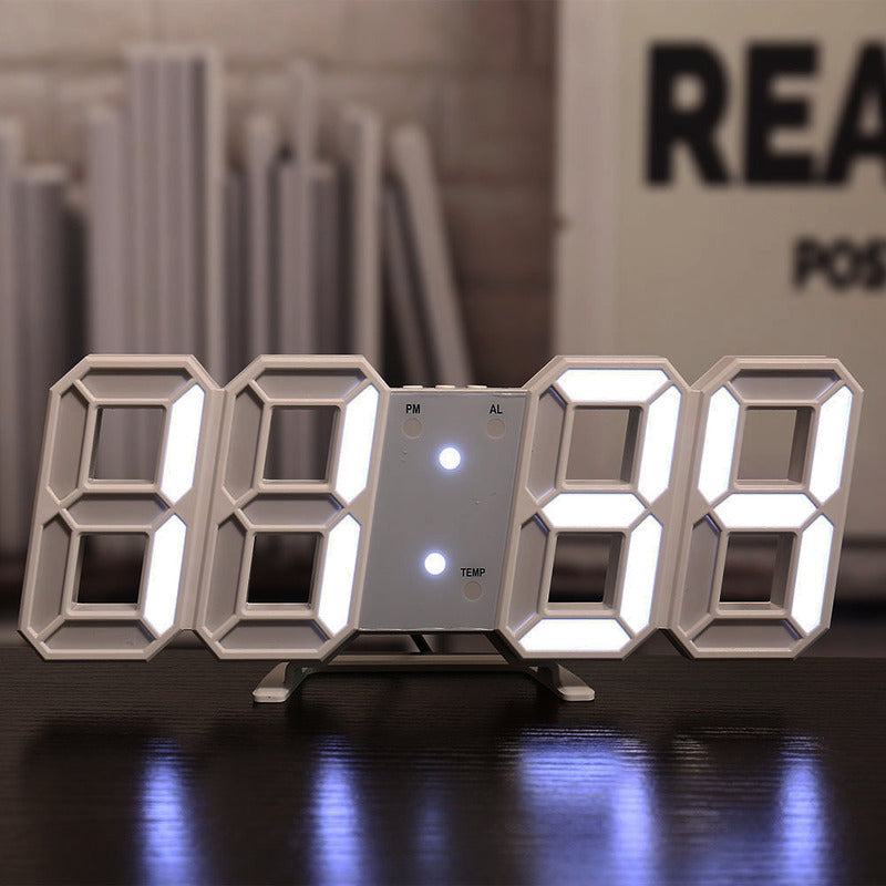 Copy of 3D LED Digital Alarm Clock with Colorful Display, 12/24 Hour Format for Office, Living Room, Bedroom, Kitchen