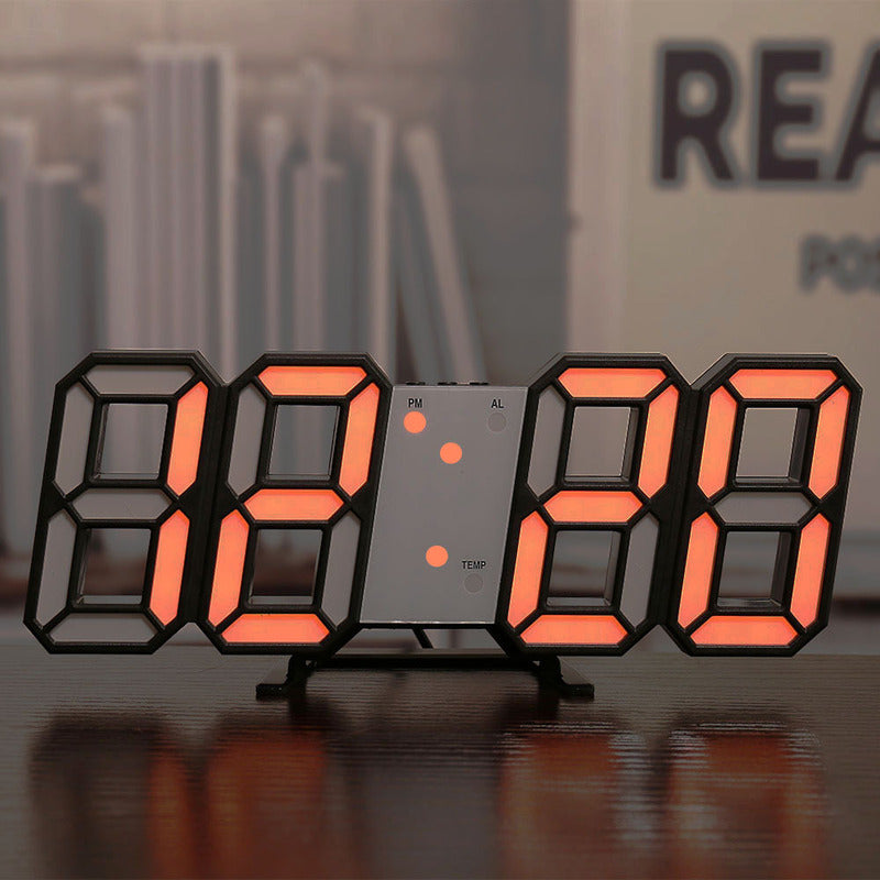 Copy of 3D LED Digital Alarm Clock with Colorful Display, 12/24 Hour Format for Office, Living Room, Bedroom, Kitchen