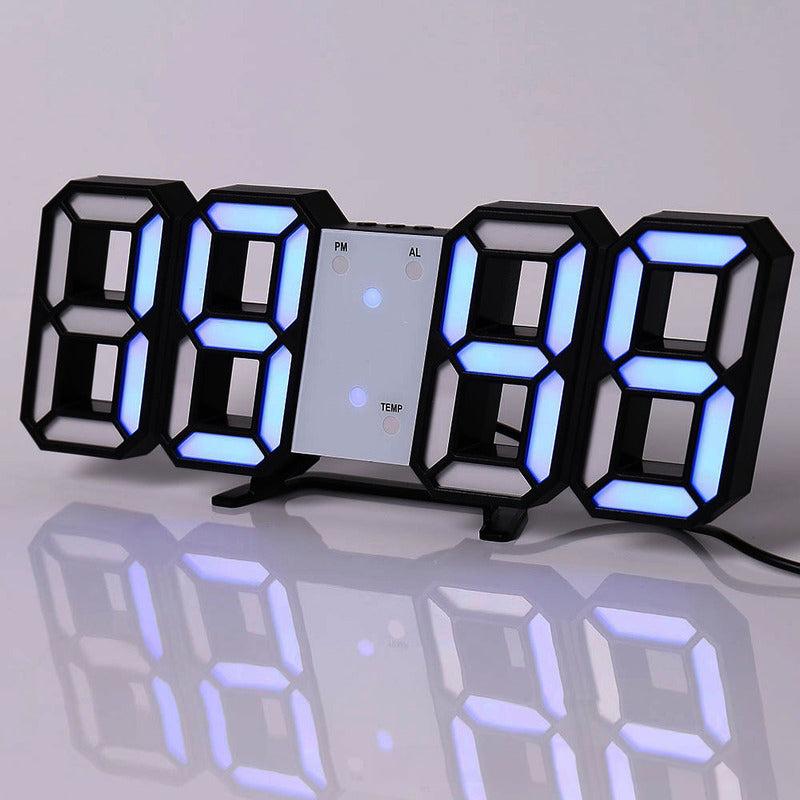 Copy of 3D LED Digital Alarm Clock with Colorful Display, 12/24 Hour Format for Office, Living Room, Bedroom, Kitchen