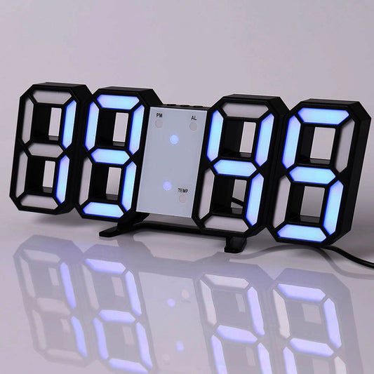 Copy of 3D LED Digital Alarm Clock with Colorful Display, 12/24 Hour Format for Office, Living Room, Bedroom, Kitchen