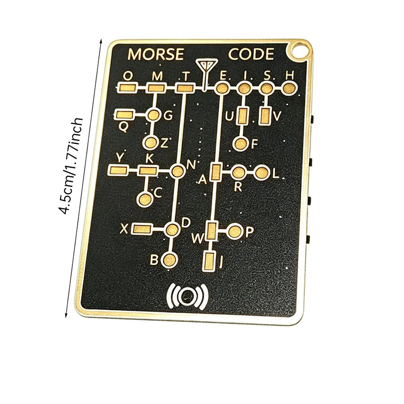 DIY Morse Code Learning Card - PCB Board with LED, Interactive Telegraph Key Practice Tool for Beginners