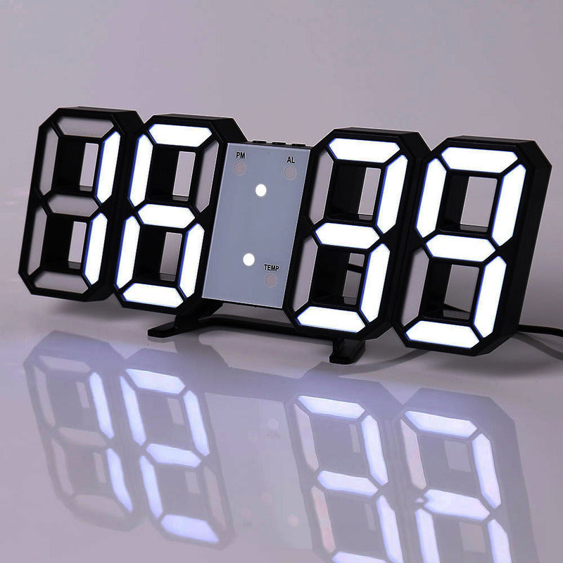 Copy of 3D LED Digital Alarm Clock with Colorful Display, 12/24 Hour Format for Office, Living Room, Bedroom, Kitchen