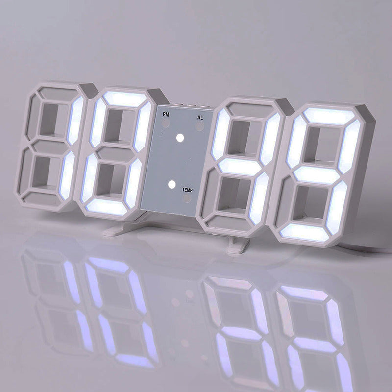 Copy of 3D LED Digital Alarm Clock with Colorful Display, 12/24 Hour Format for Office, Living Room, Bedroom, Kitchen