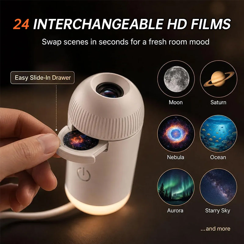 Copy of 5D Holographic Galaxy & Ocean Projector – Smart LED Night Light with 24 Films for Bedroom & Party Décor