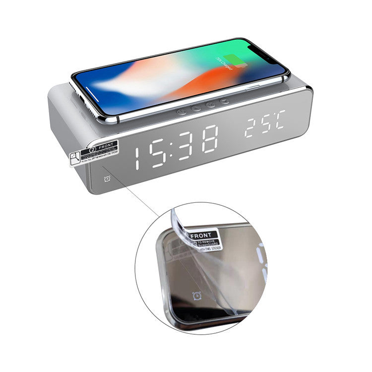Copy of Smart LED Digital Alarm Clock with Wireless Charging, Multi-Function Temperature Display