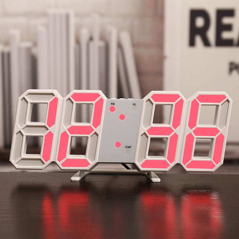 Copy of 3D LED Digital Alarm Clock with Colorful Display, 12/24 Hour Format for Office, Living Room, Bedroom, Kitchen