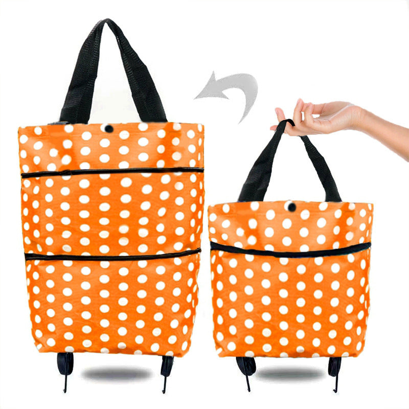 Copy of Portable Foldable Shopping Cart with Wheels - Lightweight Backpack Style Travel Trolley for Groceries & Storage