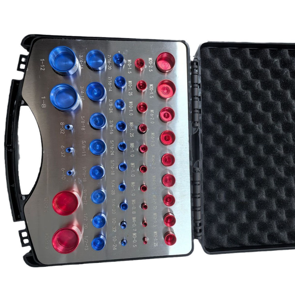 Extrusion Nut Bolt Thread Gauge Set, 44-Piece Metric and Imperial Thread Checker for Aluminum Profile Processing