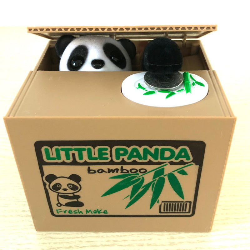 Automated Plastic Coin Bank in Panda/Cat Shape - Electronic Deposit, Savings for Kids, Great Gift