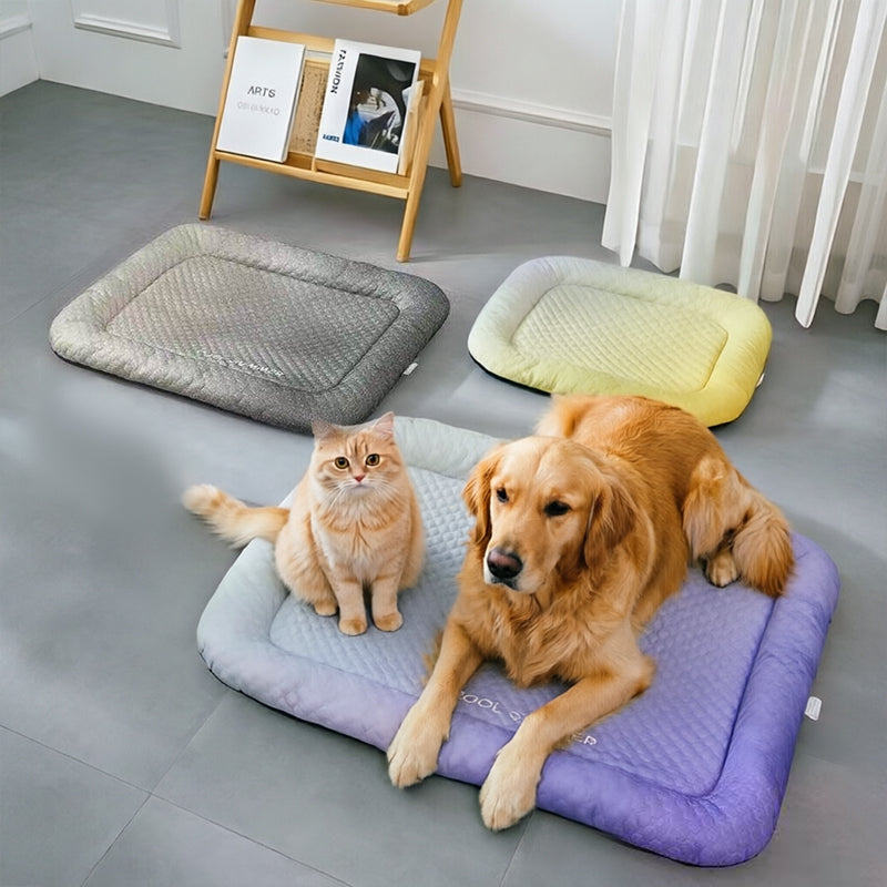 Cooling Pet Pad for Summer – Breathable Cold‑Silk Ice Mat, Gentle on Skin, Gradient Colors