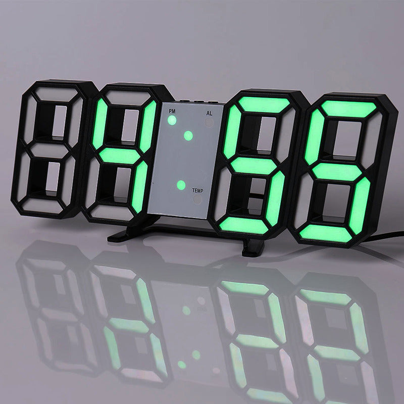 Copy of 3D LED Digital Alarm Clock with Colorful Display, 12/24 Hour Format for Office, Living Room, Bedroom, Kitchen