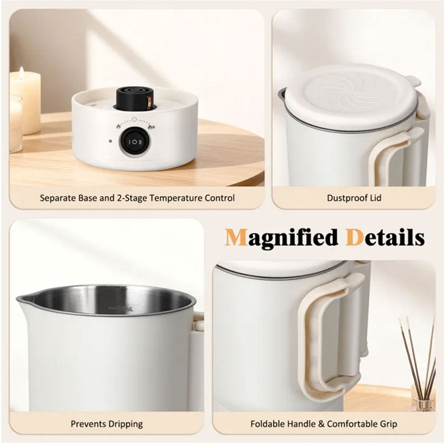 Copy of A47U 800ml Electric Wax Kettle, Candle Making Pouring Pot with Thermometer, DIY Craft Tool Kit for Beginners, UK Plug