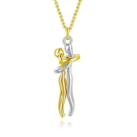 Copy of Necklace Embrace Pendant Necklace Mother-Daughter Embrace Clavicle Chain