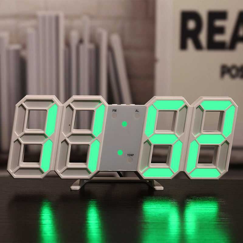 Copy of 3D LED Digital Alarm Clock with Colorful Display, 12/24 Hour Format for Office, Living Room, Bedroom, Kitchen