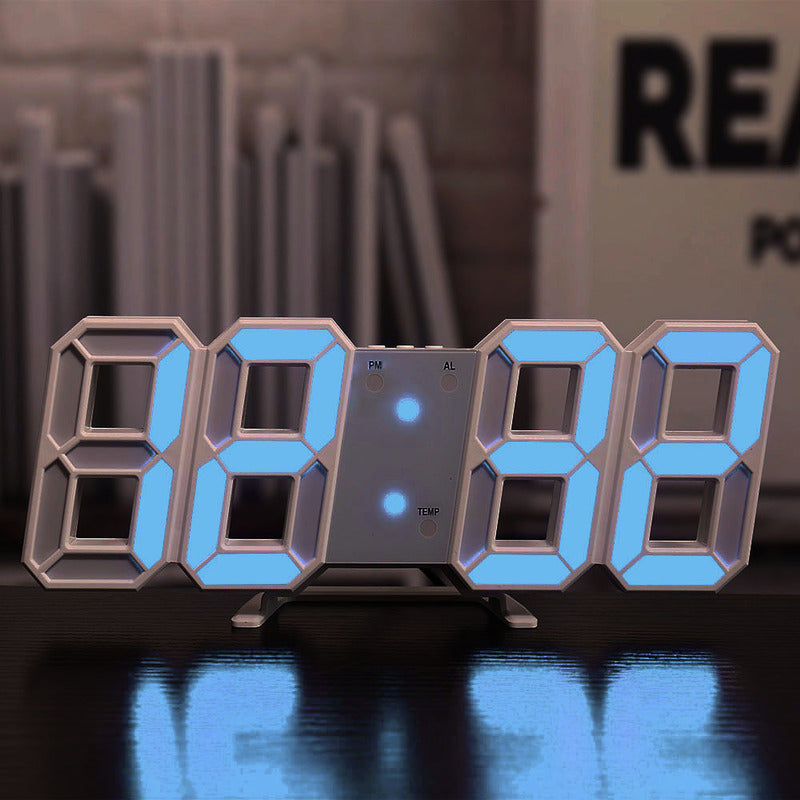 Copy of 3D LED Digital Alarm Clock with Colorful Display, 12/24 Hour Format for Office, Living Room, Bedroom, Kitchen