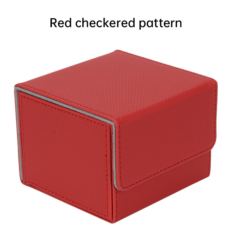 Magnetic Trading Card Storage Box - 100 Card Capacity (Sleeved), Waterproof & Stain Proof Collectors Case