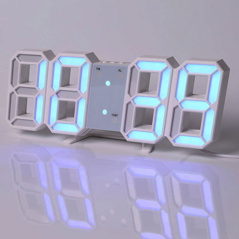 Copy of 3D LED Digital Alarm Clock with Colorful Display, 12/24 Hour Format for Office, Living Room, Bedroom, Kitchen