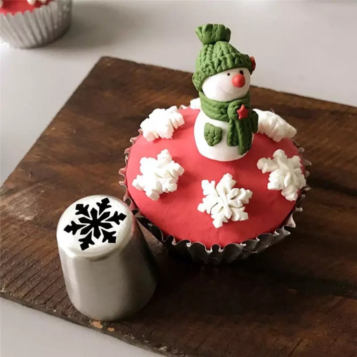 4-Piece Christmas Style Russian Decorated Mouth Stainless Steel Decorated Mouth Cupcake Baking Tool Set
