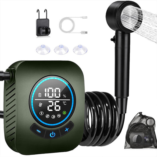 Copy of 8000mAh Portable Camping Shower, IPX8 Waterproof Rechargeable Outdoor Shower Pump with Hose