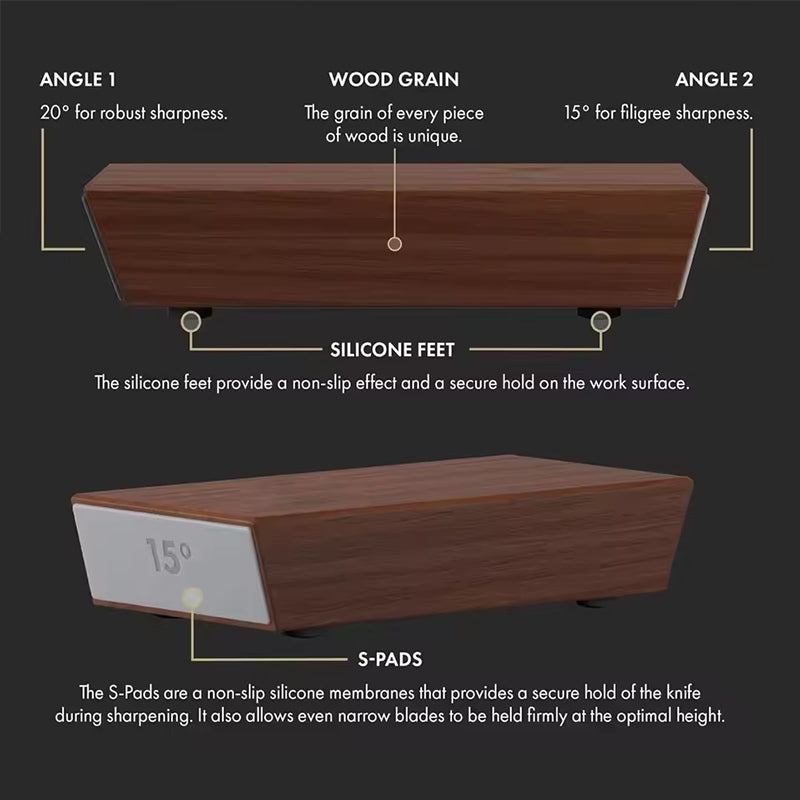 Copy of 15° & 20° Roll Knife Sharpener Kit, Magnetic Rolling Sharpening Tool with Grinding Stones, Kitchen Chef Accessories