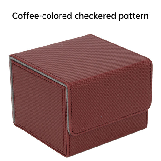 Magnetic Trading Card Storage Box - 100 Card Capacity (Sleeved), Waterproof & Stain Proof Collectors Case