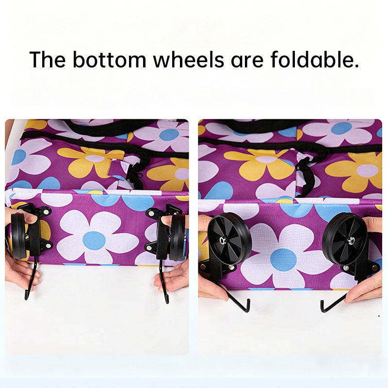 Copy of Portable Foldable Shopping Cart with Wheels - Lightweight Backpack Style Travel Trolley for Groceries & Storage