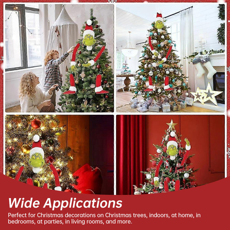 5Pcs Grinch Elf Body Ornaments - Xmas Tree Topper Decor